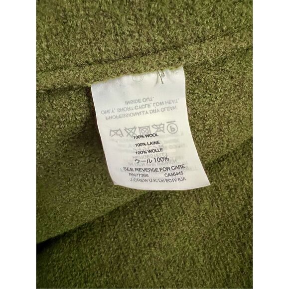 J. Crew Boiled Wool Wrap Coat in Green - Picture 8 of 8